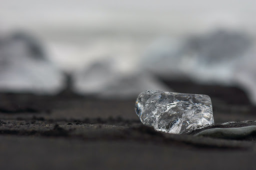 Rough diamond from the cremation ashes